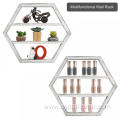 Wall Mounted Wooden Hexagon Floating Shelf